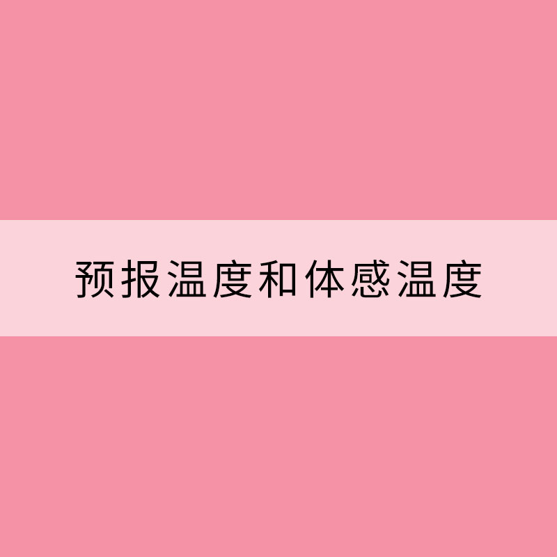 預報溫度和體感溫度不是一回事