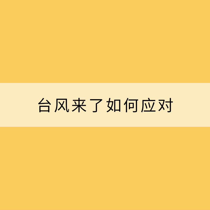 臺風(fēng)來了如何應(yīng)對？get防御自救指南助你安全避險